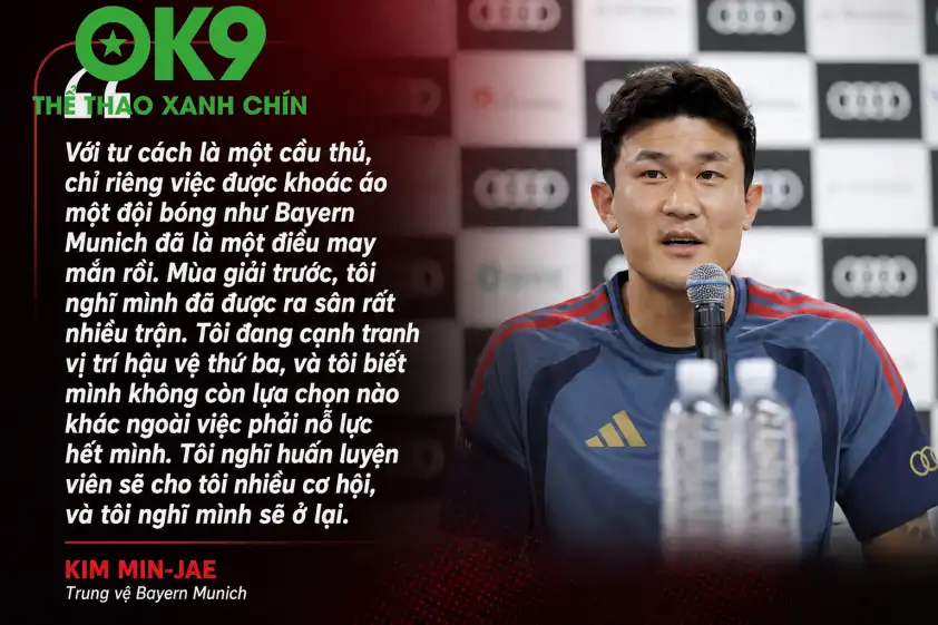 Min-jae tiếp tục là trụ cột nơi hàng thủ Bayern dù phải cạnh tranh quyết liệt cho suất đá chính Min-jae tiếp tục là trụ cột nơi hàng thủ Bayern dù phải cạnh tranh quyết liệt cho suất đá chính